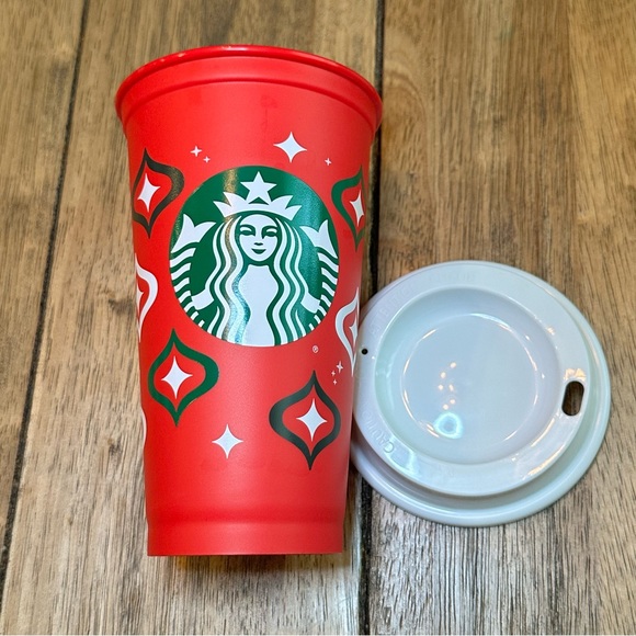 Starbucks 2023 Red Limited Edition Red White Green Ornament Reusable Holiday Cup - Picture 3 of 8